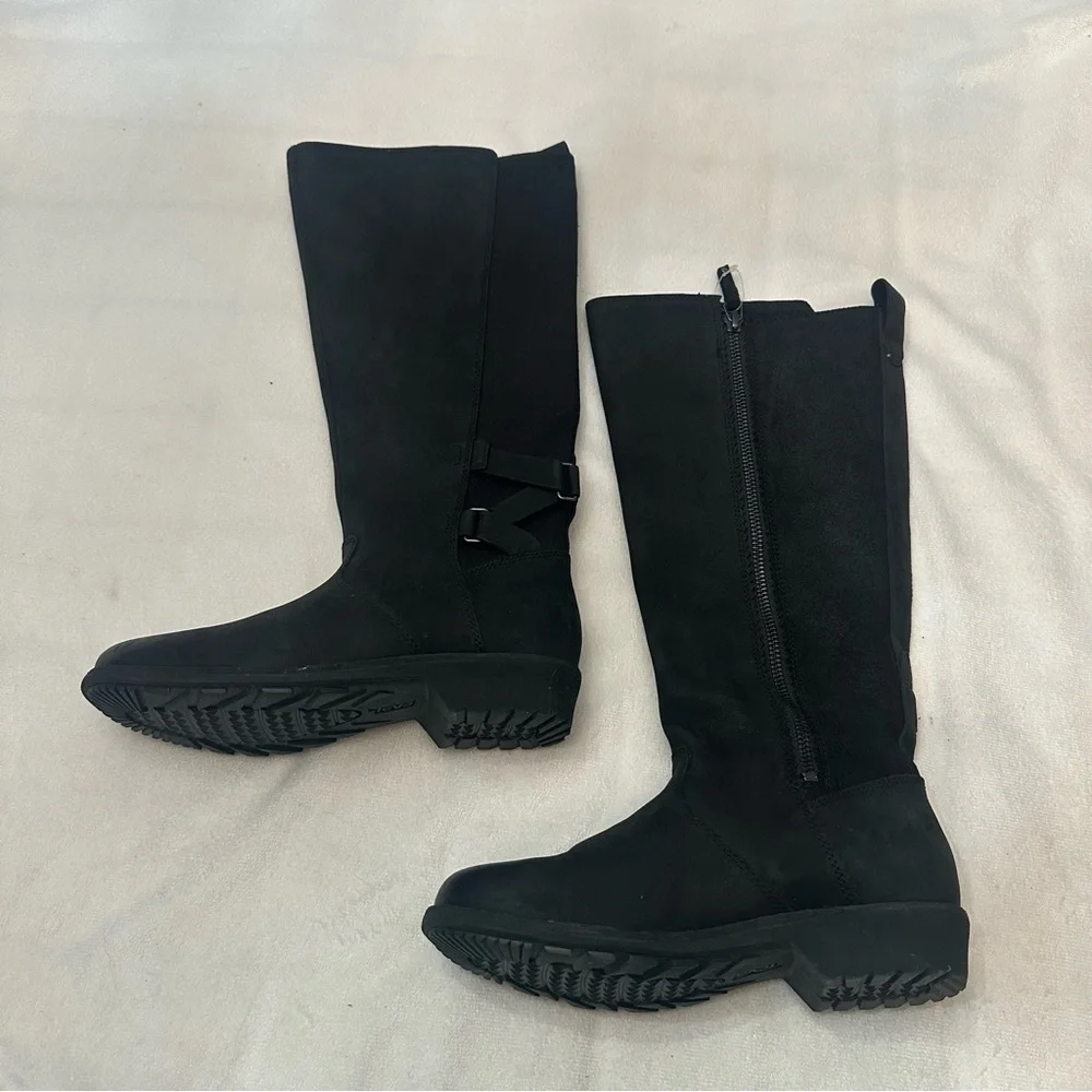 New! Teva Women's Black Ellery Tall Bison Boots Size 5